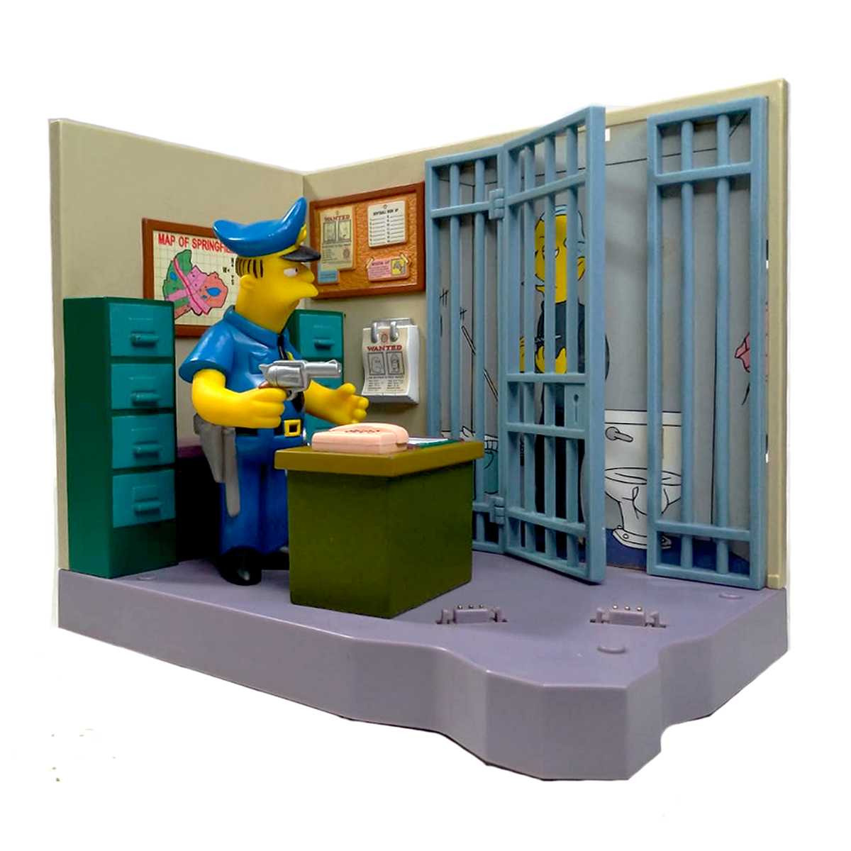 Cenário The Simpsons Playmates Police Station Officer Eddie (Aberto) SEM CAIXA