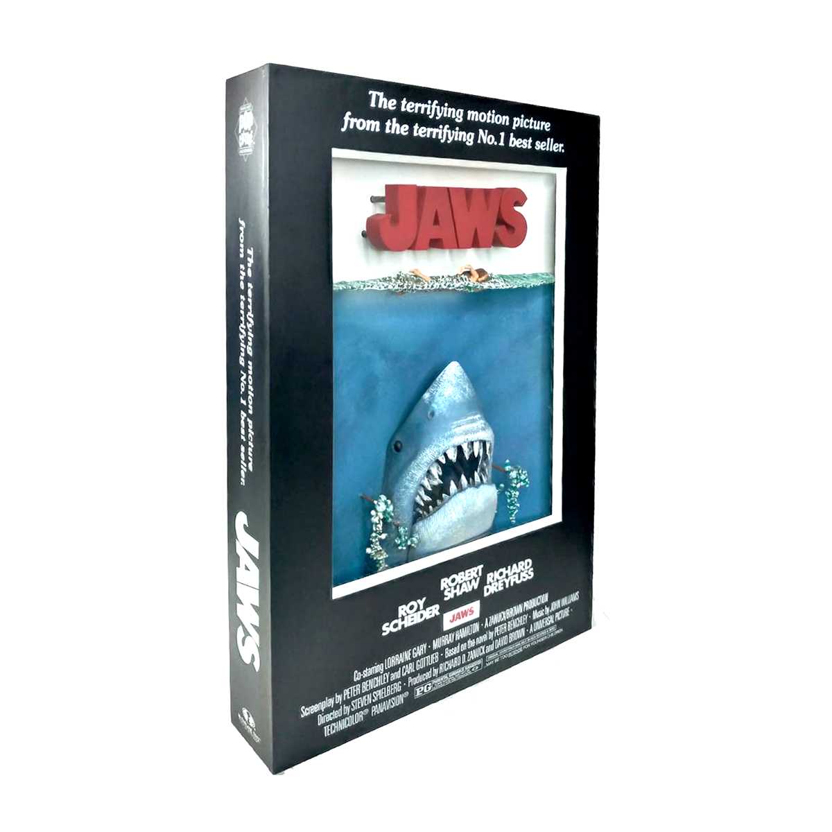Quadro 3D Album Cover - Tubarão ( Mcfarlane Toys ) Jaws 3-D Movie Poster (aberto) SEM CAIXA
