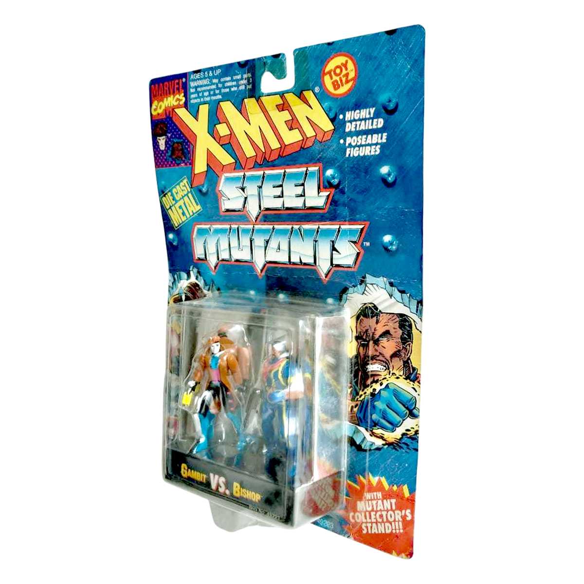 Toy Biz Boneco Marvel Gambit vs. Bishop X-Men Steel Mutants de Metal