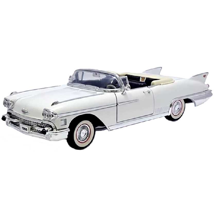1958 Cadillac Eldorado Biarritz Convertible (conversível) branco Yatming escala 1/18