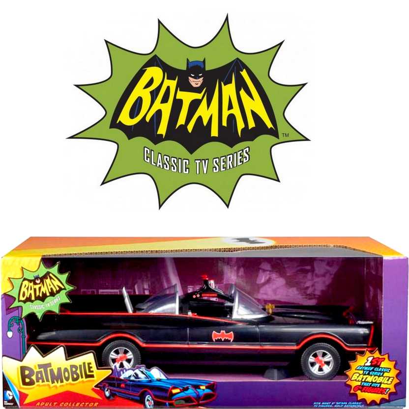 1966 TV series Batmobile ( Adam West ) Batmóvel para bonecos de 15 cm  