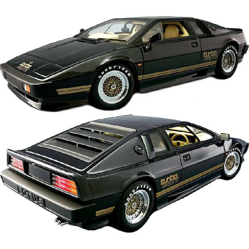 1980 Lotus Esprit Turbo Essex (Type 79) coupe preta marca Autoart escala 1/18 código 70061