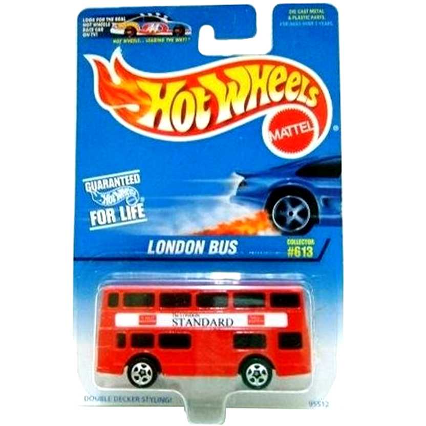 1996 Hot Wheels London Bus ( ônibus de Londres ) Collector #613 95512 Raridade