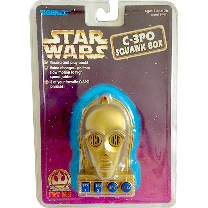 1997 Star Wars (Guerra nas Estrelas) Simulador de voz do C-3PO - grava e simula a voz do robô