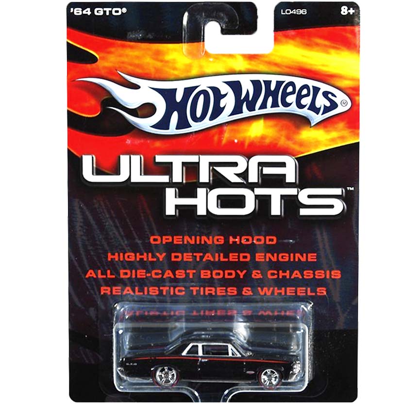 2006 Hot Wheels Ultra Hots 64 Pontiac GTO J2841 interior vermelho