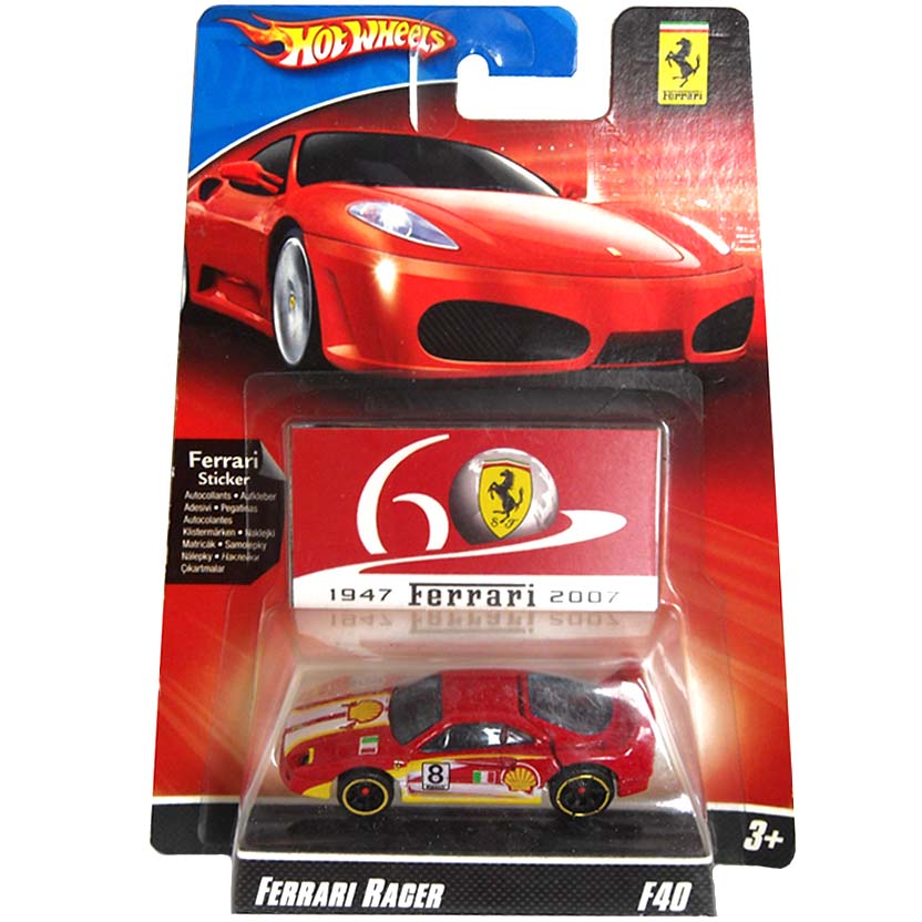 2007 Hot Wheels Ferrari Racer F40 5/24 ( 60 anos ) L9689 M4720