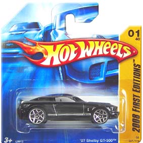 2008 Hot Wheels 07 Shelby GT-500 preto L9915 series 01/40 001/172