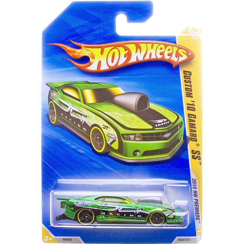 2010 Hot Wheels Custom 10 Camaro SS verde R6450 series 43/52 043/214 escala 1/64