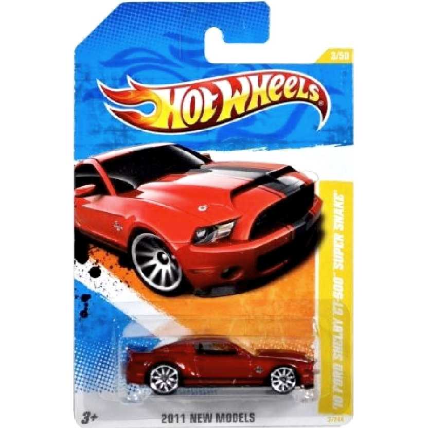 2011 Hot Wheels 10 Ford Shelby GT-500 Super Snake T9932 series 3/50 3/244 escala 1/64