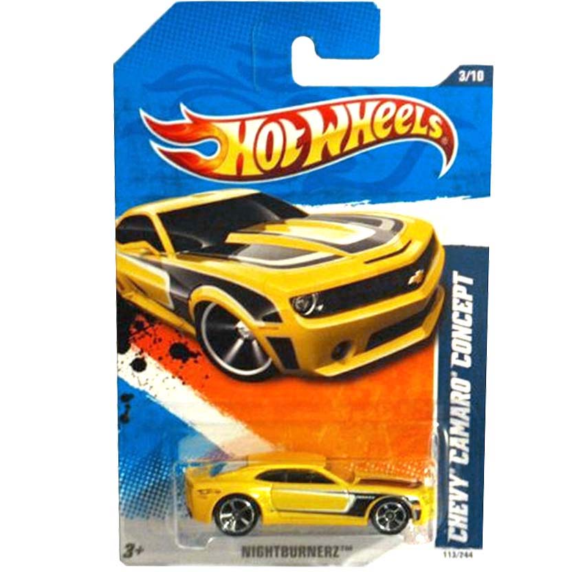 2011 Hot Wheels Chevy Camaro Concept amarelo T9965 3/10 113/244 (K-Mart) RARO
