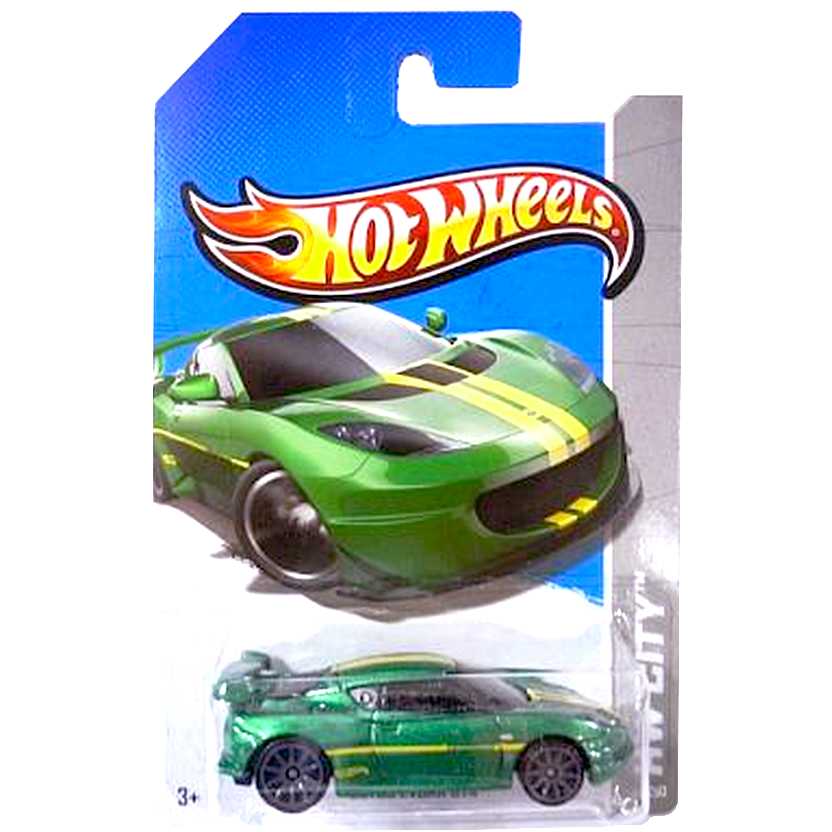 2013 Hot Wheels Lotus Evora GT4 verde X1618 series 10/250 escala 1/64