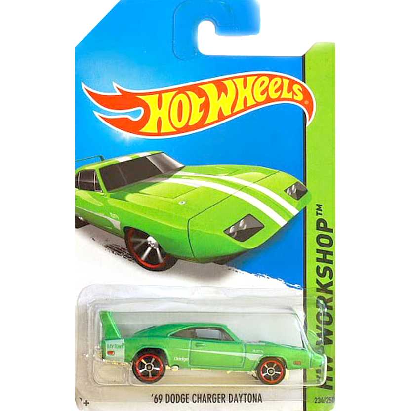 2014 Hot Wheels 69 Dodge Daytona verde metálico BFG63 series 234/250 escala 1/64