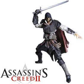 Action Figures Game Ezio Play Arts Kai Square Enix Boneco Assassins Creed 2