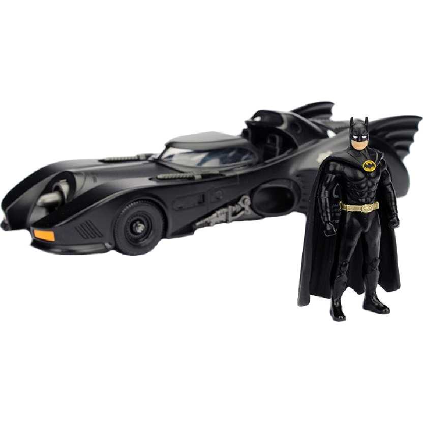 Batmóvel 1989 do filme Batman Returns Batmobile escala 1/24 + Batman Michael Keaton 