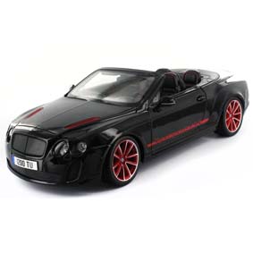 Bentley Continental Conversível Supersports ISR (preto) Burago miniatura 1/18