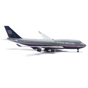 Boeing 747-400 United Airlines Miniaturas Aviões Comerciais Herpa