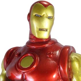 Boneco do Homem de Ferro com pintura métalica ( estátua em resina )