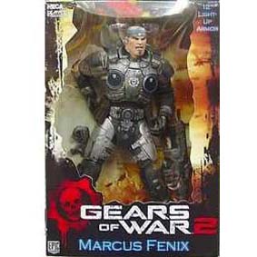 Boneco Marcus Fenix com luz Gears of War 2 Action Figures Neca Toys