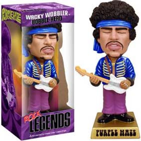 Boneco Raro Funko Jimi Hendrix Purple Haze Rock Legends Wacky Wobbler