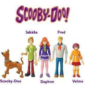 Bonecos da Turma do Scooby Doo / Salsicha / Velma / Fred / Daphne