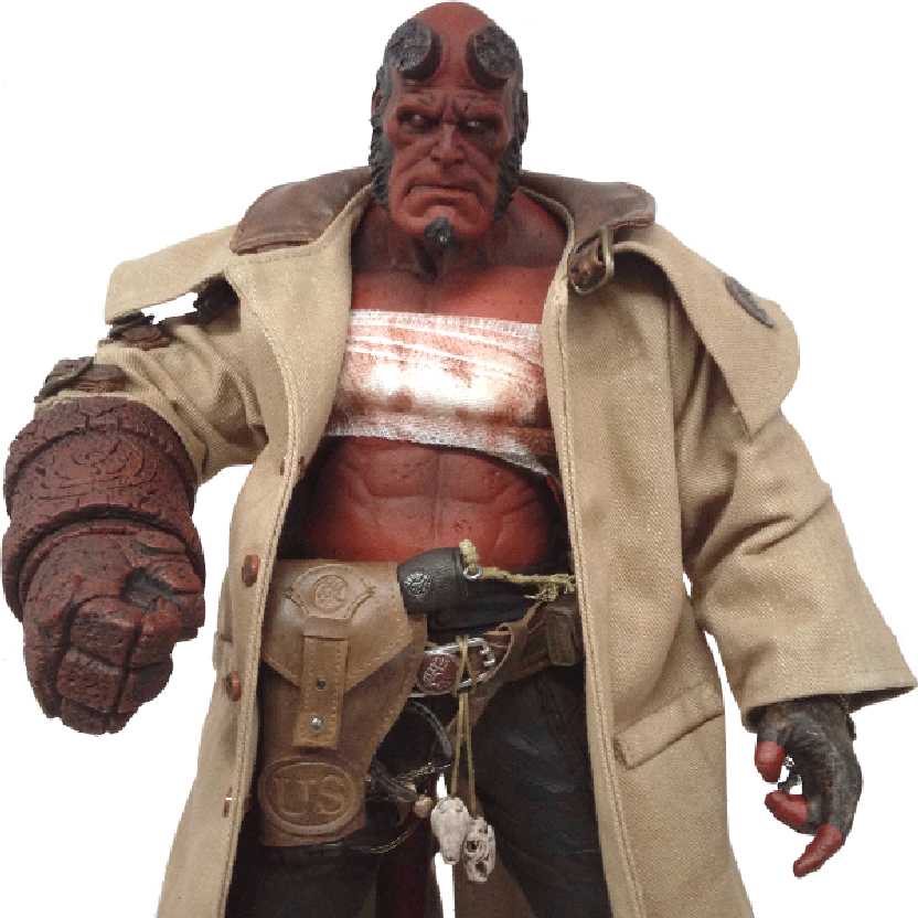 Bonecos Hellboy 2 The Golden Army / Wounded Hellboy II (Closed Mouth) Mezco Action Figure
