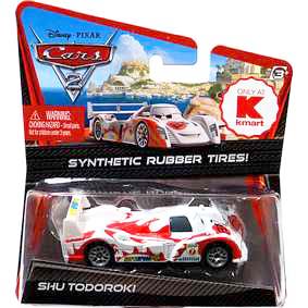 Brinquedos Carros 2 Shu Todoroki (Filme Cars 2 Mattel Raro) pneu de borracha