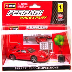 Burago Miniaturas Ferrari Race and Play / Ferrari F40 Competizione Diorama escala 1/43