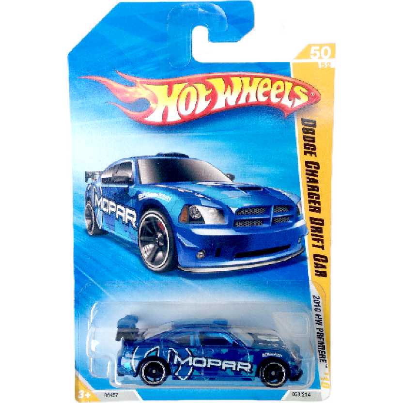 Carrinho Hot Wheels 2010 Dodge Charger Drift Car series 50/52 050/214 R6457 escala 1/64