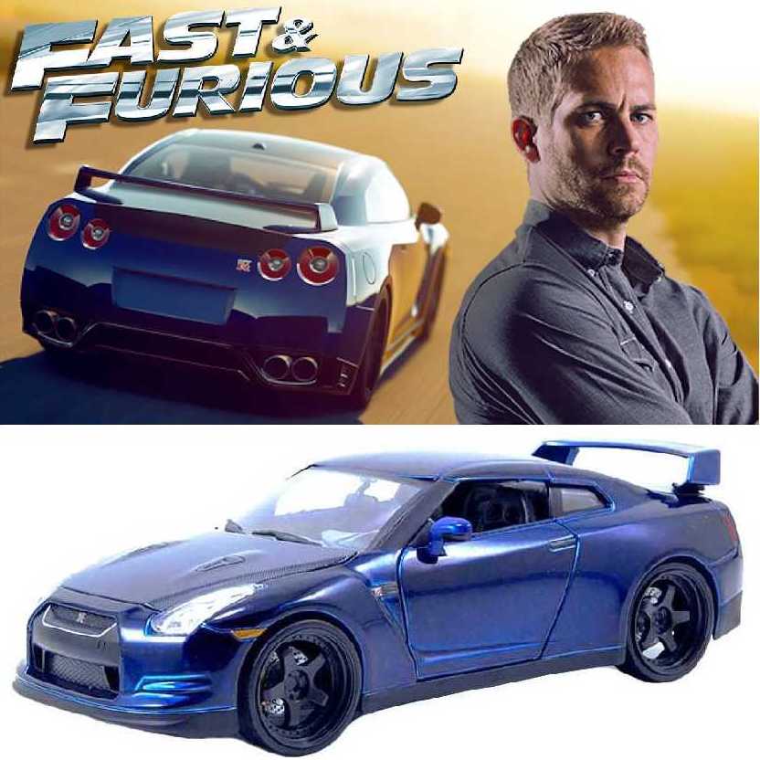 Carro do Brian: Velozes e Furiosos 7 Nissan GT-R (2009) Furious 7 Jada escala 1/18