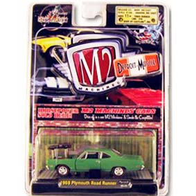 Carros Miniaturas de Coleção M2 Plymouth Road Runner (1969) escala 1/64 R3 31600
