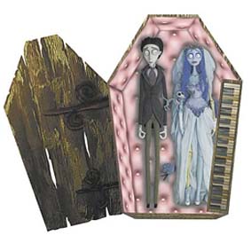 Casal Noiva Cadáver + Cão (Piano box set) Tim Burton