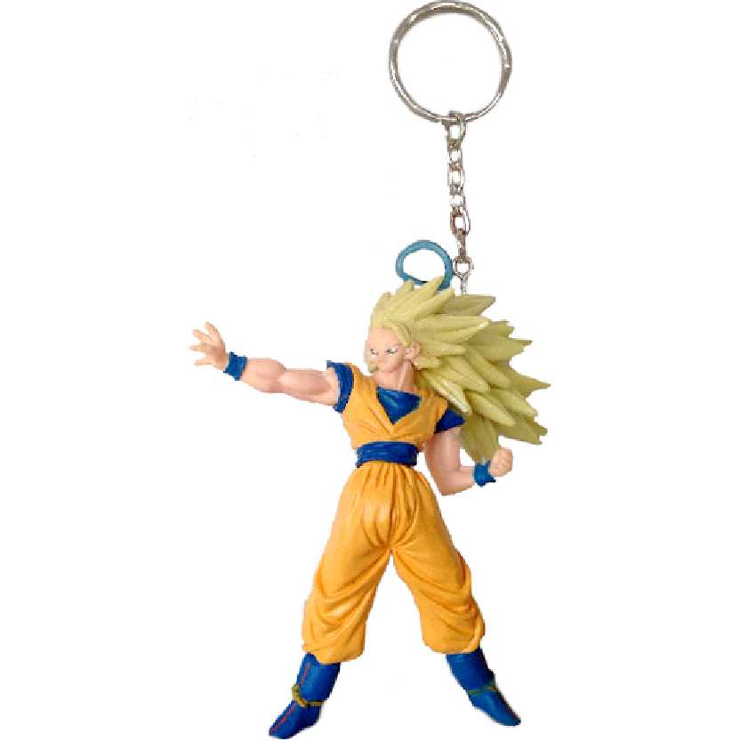 Chaveiro / Boneco Dragon Ball Z Super Saiyan Gokou 3 da Bandai