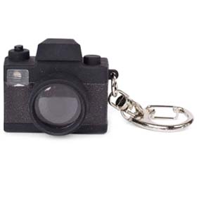 Chaveiro de câmera fotográfica com som e flash