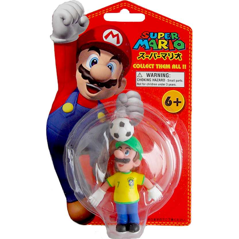 Boneco Luigi Super Mario Bros Nitendo Miniatura Grande Original