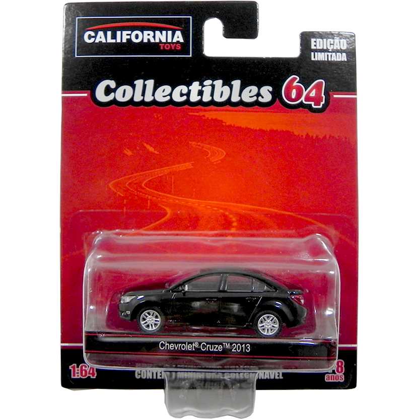 Chevrolet Cruze 2013 preto da coleção California Toys Collectibles series 2 escala 1/64