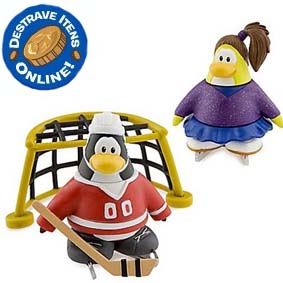 Club Penguin Série 6 - Patinadora e Jogador de Hockey