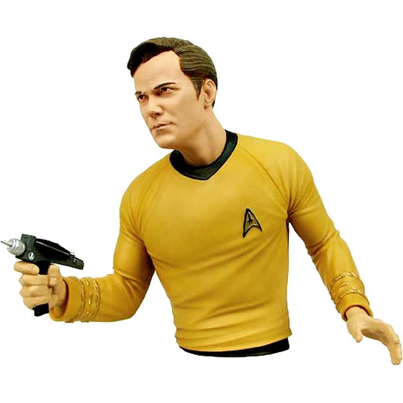 Cofre Star Trek Capitão Kirk ( William Shatner ) Diamond Bust Bank Captain James Tiberius Kirk 