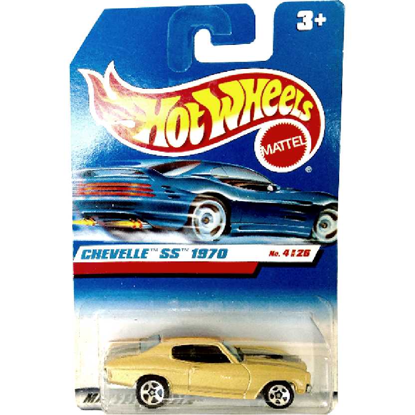 Coleção 1999 Hot Wheels Chevelle SS 1970 4/26 21062 escala 1/64 com chassi de metal