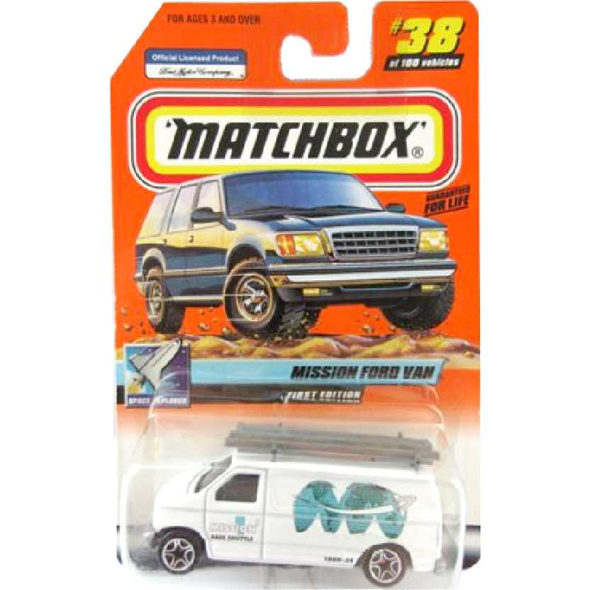 Coleção 1999 Matchbox Mission Ford Van Base Shutle #38 96325 escala 1/64