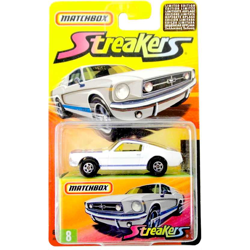 Coleção 2005 Matchbox Streakers 1965 Ford Mustang GT #8 J6557 escala 1/64