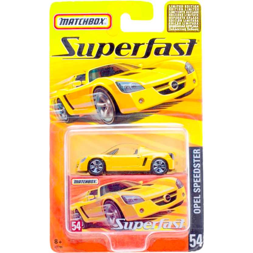Coleção 2005 Matchbox Superfast Opel Speedster #54 H7786 escala 1/64
