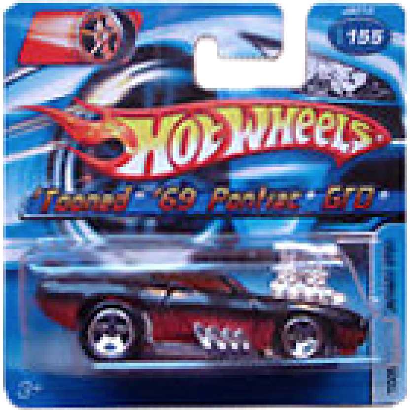 Coleção 2006 Hot Wheels Tooned 69 Pontiac GTO #155 J8012 escala 1/64