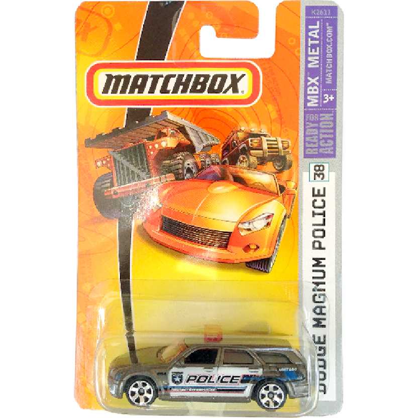 Coleção 2006 Matchbox Dodge Magnum Police #38 K2611 escala 1/64 (Raridade)
