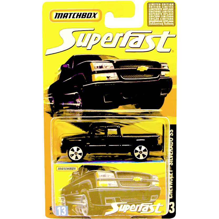 Coleção 2006 Matchbox Superfast Chevrolet Silverado SS #13 J6562 escala 1/64