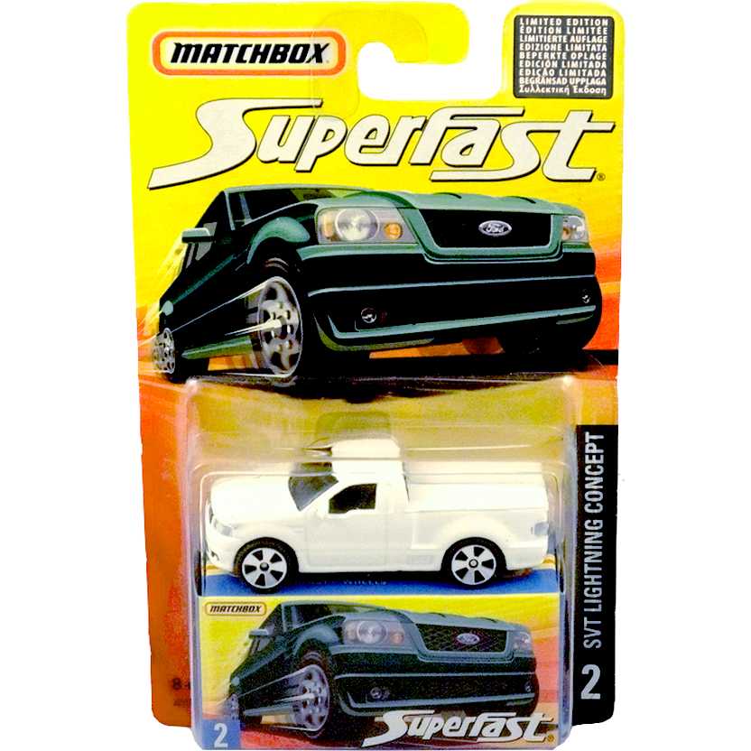 Coleção 2006 Matchbox Superfast Pickup SVT Lightning Concept #2 J6551 escala 1/64