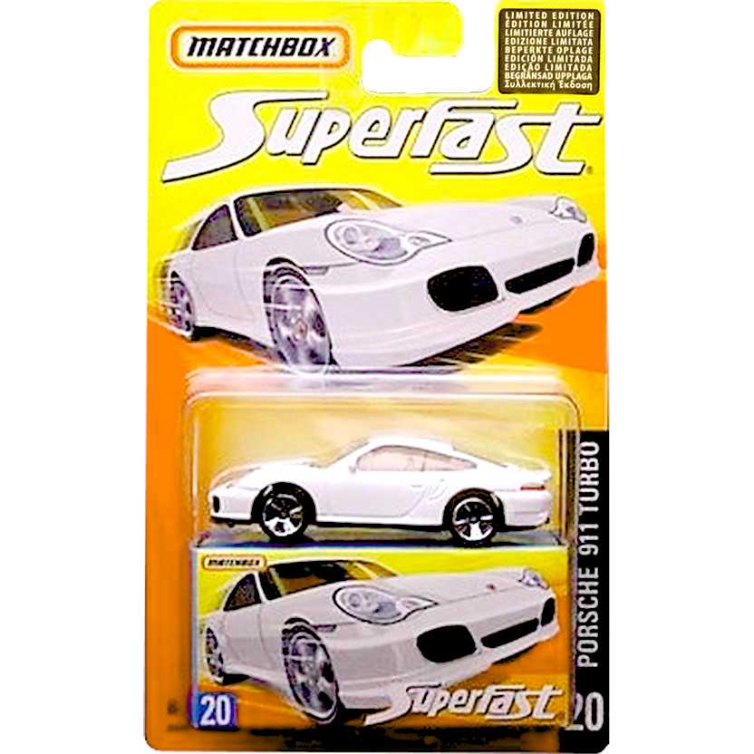  Coleção 2006 Matchbox Superfast Porsche 911 Turbo #20 J6569 escala 1/64