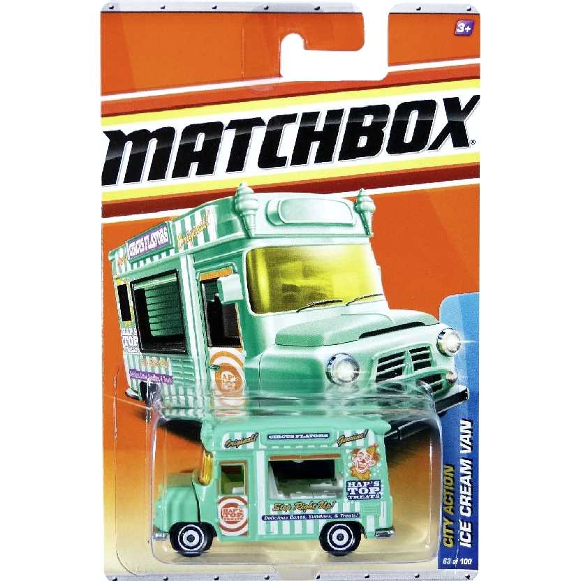 Coleção 2010 Matchbox Ice Cream Van (caminhão de sorvete) 63/100 T8990 escala 1/64