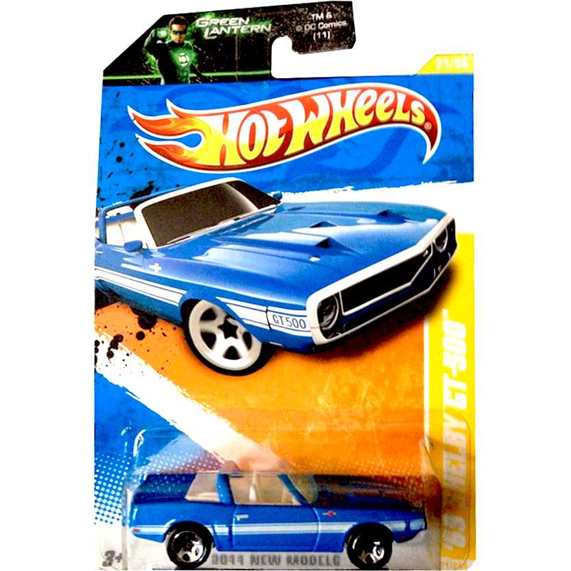 Coleção 2011 Hot Wheels 69 Shelby GT-500 azul series 21/50 21/244 T9973 escala 1/64