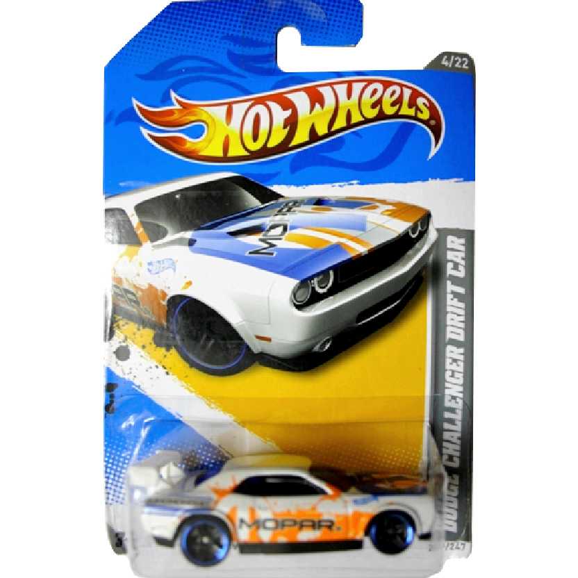 Coleção 2012 Hot Wheels Dodge Challenger Drift Car V5577 series 4/22 229/247 escala 1/64