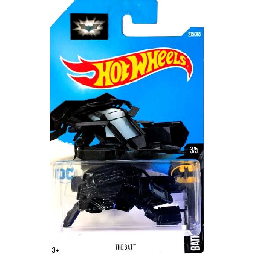 Coleção 2017 Hot Wheels Batman The Bat series 3/5 205/365 DTY47 escala 1/64